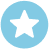 Blue circle with white star icon symbolizing favorite item