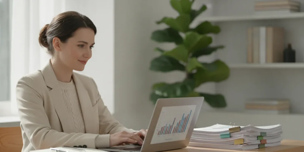 Prospective franchise owner reviewing financial documents at a desk